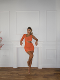 Cut Out Pearl Mini Dress