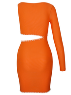 Cut Out Pearl Mini Dress