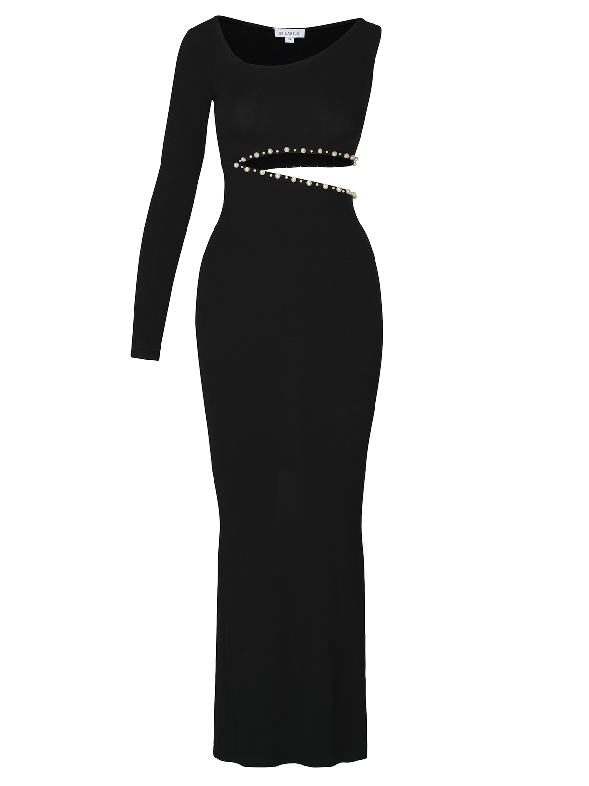 Cut Out Pearl Maxi Dress
