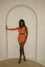 Cut Out Pearl Mini Dress